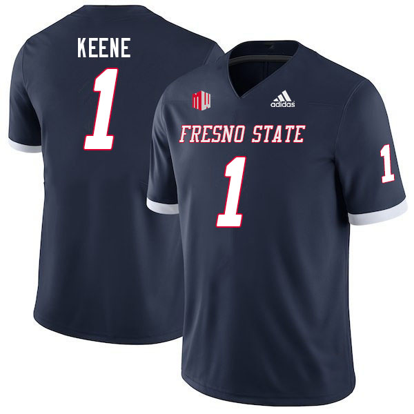 Men #1 Mikey Keene Fresno State Bulldogs College Football Jerseys Stitched Sale-Navy - Click Image to Close